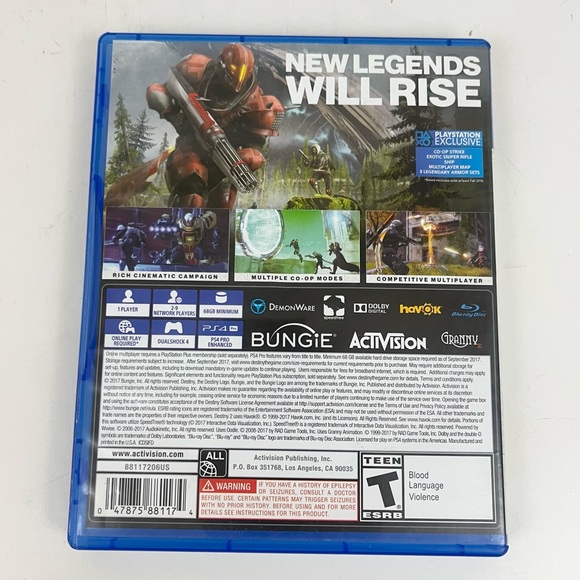 PS4 Destiny Two Sony PlayStation 4 Pre Owned Video Game - Picture 9 of 10